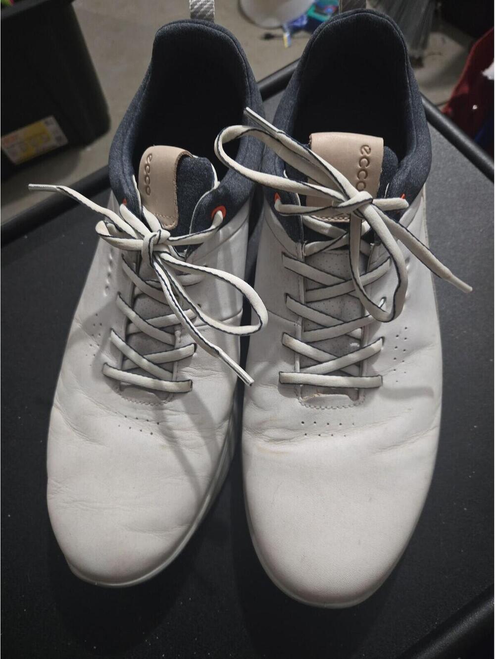 ECCO Men's Soft 7 White Leather Sneakers Size 46 US 12-12.5